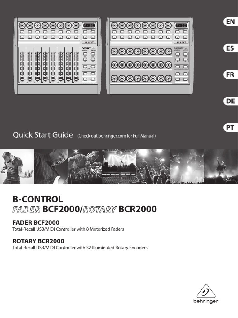 B-Control BCF2000/ BCR2000: Quick Start Guide | PDF | Ac Power Plugs ...