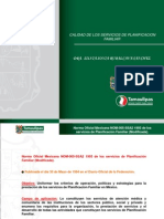 ENFERMERIA: Calidad de Los Servicios de Planificación Familiar
