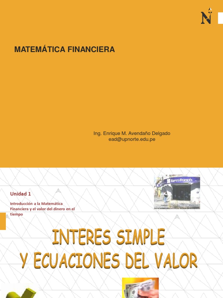Interés Simple en Matemática Financiera | PDF | Finanzas Matemáticas ...