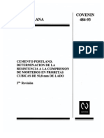 Cov 484 Cemento Portland Determinacion de La Resistencia a La Compresion