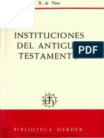 De Vaux, Roland Instituciones Del Antiguo Testamento