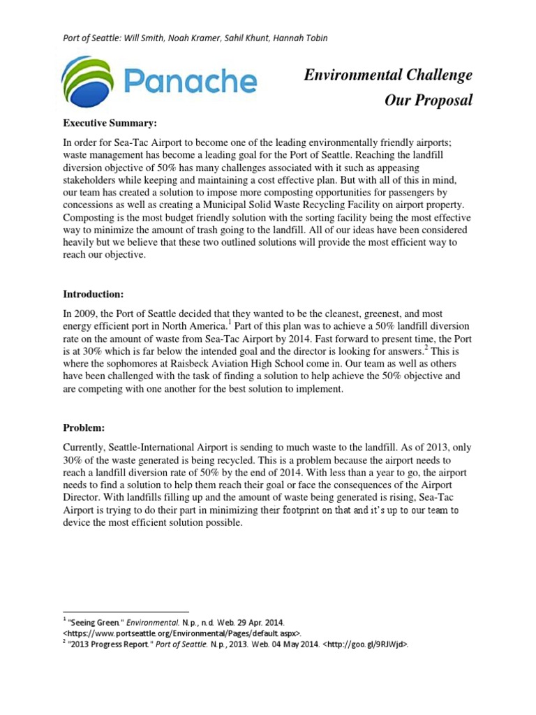 Environmental Challenge Proposal Final | PDF | Recycling | Waste Management