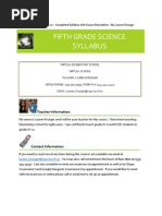 Fifth Grade Science Syllabus