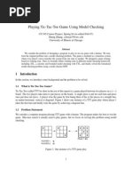 Playing Tic-Tac-Toe Game Using Model Checking