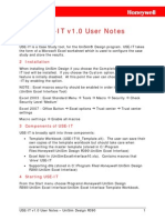 UniSim Excel Interface Tool User Notes