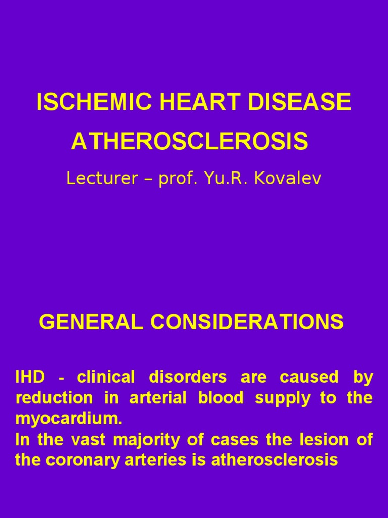 Ischemic Heart Disease | PDF | Coronary Circulation | Coronary Artery ...