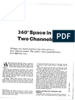360 Degrees Space in Two Channels Peter Scheiber 1978