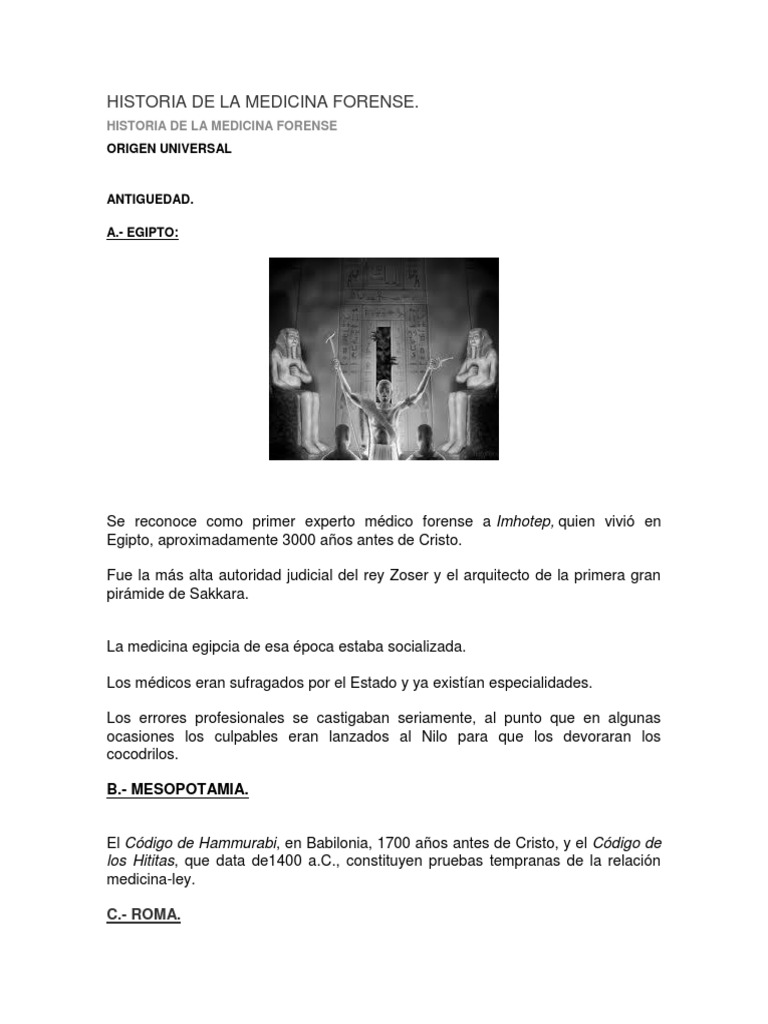 Historia de La Medicina Forense PDF