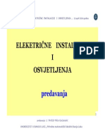 Elektrotehnika I Tehnologija II, Tema El - Instalacije, Predavanja 23.april 2014.