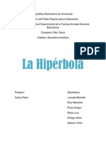 La ecuación de la hipérbola