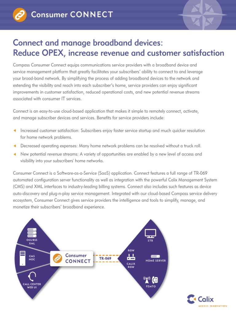 Calix Consumer Connect | PDF | Cloud Computing | Internet Access