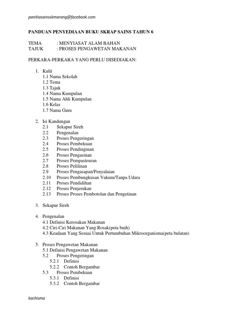 Panduan Penyediaan Buku Skrap Sains Tahun 6 Pdf