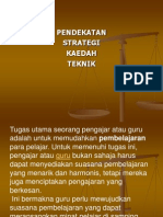 Pendekatan, Strategi, Teknik Dan Kaedah