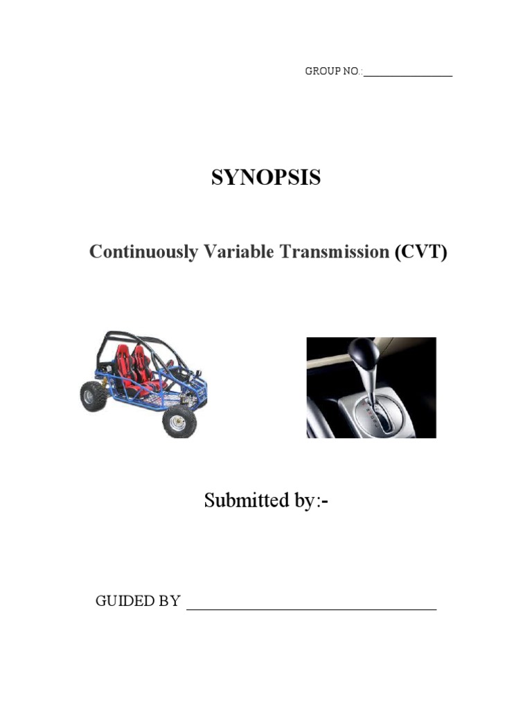 Overview of Continuously Variable Transmission | PDF | Automatic ...
