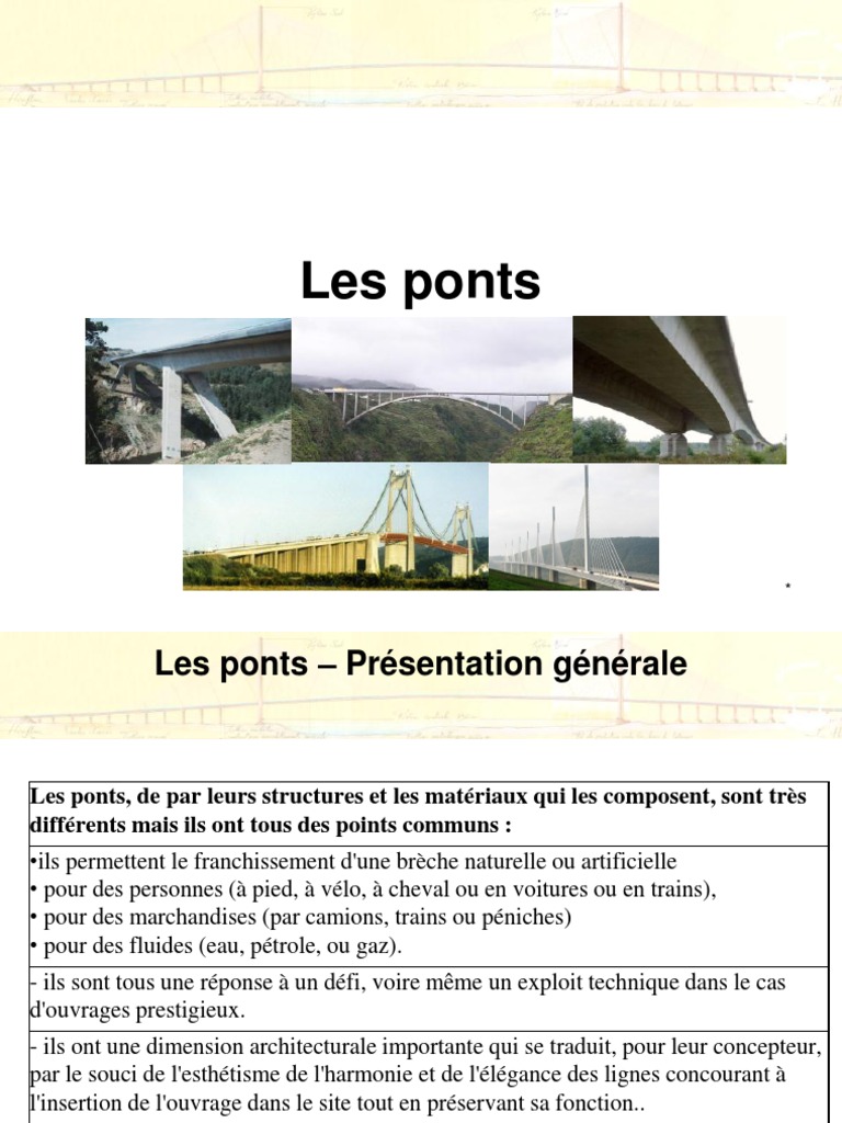 Les Ponts Partie 1 Pdf Pont Fondation Construction