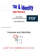 Inverse and Identity Matrices