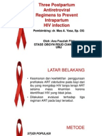 Three Postpartum Antiretroviral Regimens