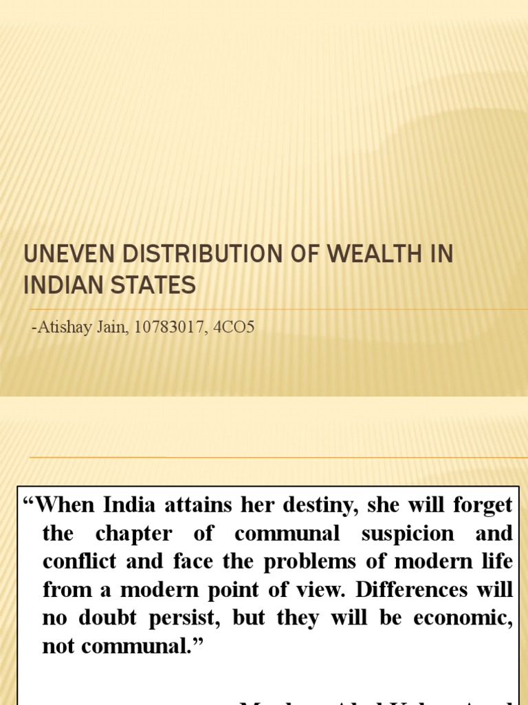 Wealth Disparity in Indian States | PDF | Globalization | Economic ...