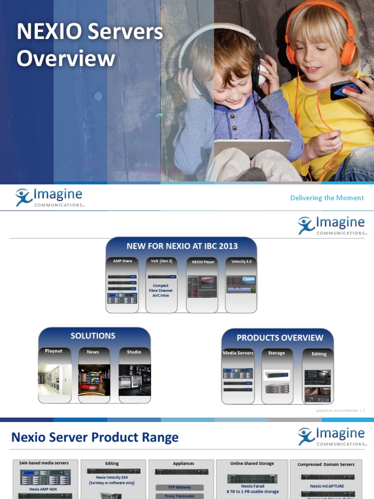 NEXIO Server Innovations at IBC 2013 | PDF | Codec | H.264/Mpeg 4 Avc
