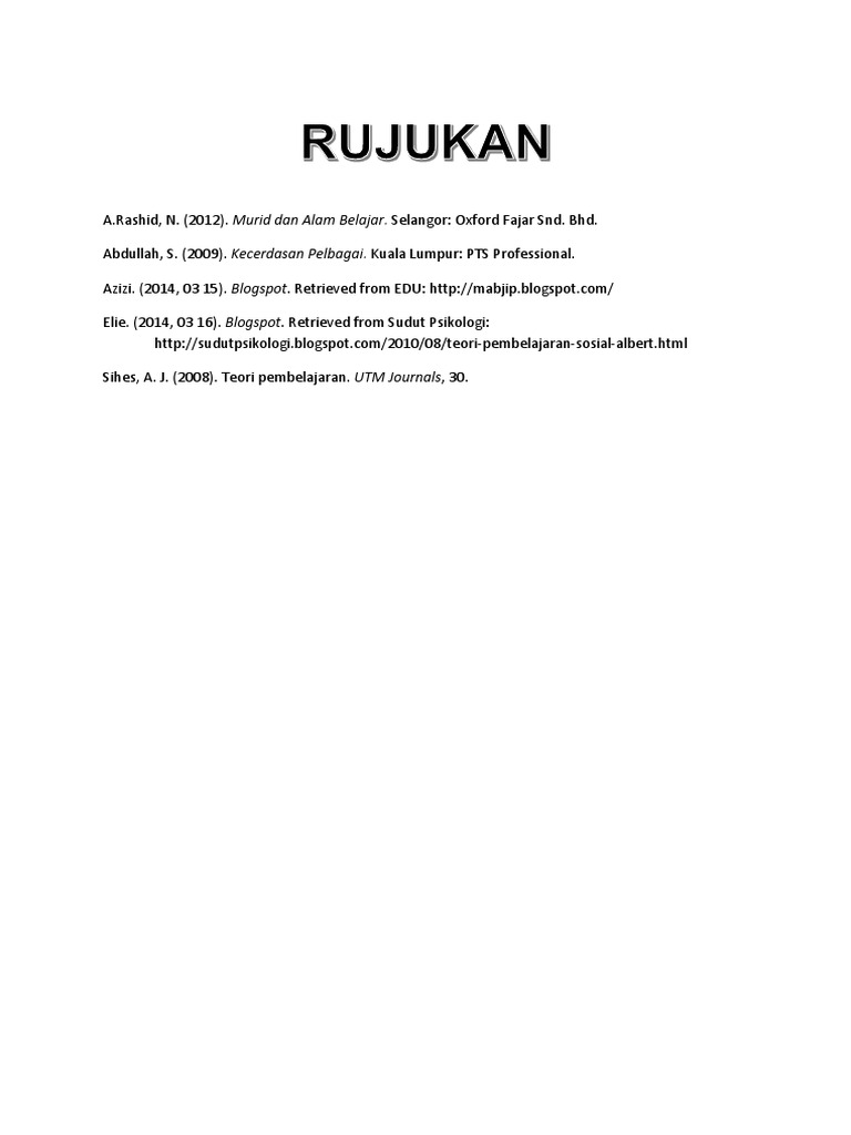 Rujukan Laporan | PDF