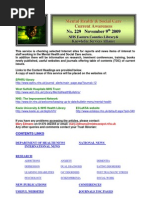 Download Mental Health Bulletin No 229 November 9th 2009 by Health Library SN22400084 doc pdf