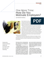 One More Time How Do You Motivate Employees