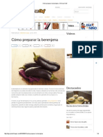 Cómo preparar berenjena