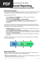 Download Handbook - Social Reporting Diplo at IGF 2009 by IGCBP SN22401808 doc pdf