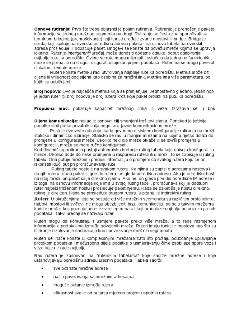 5 Ruteri I Rutiranje | PDF