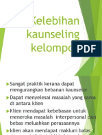 Kelebihan & Kelemahan Kaunseling Kelompok