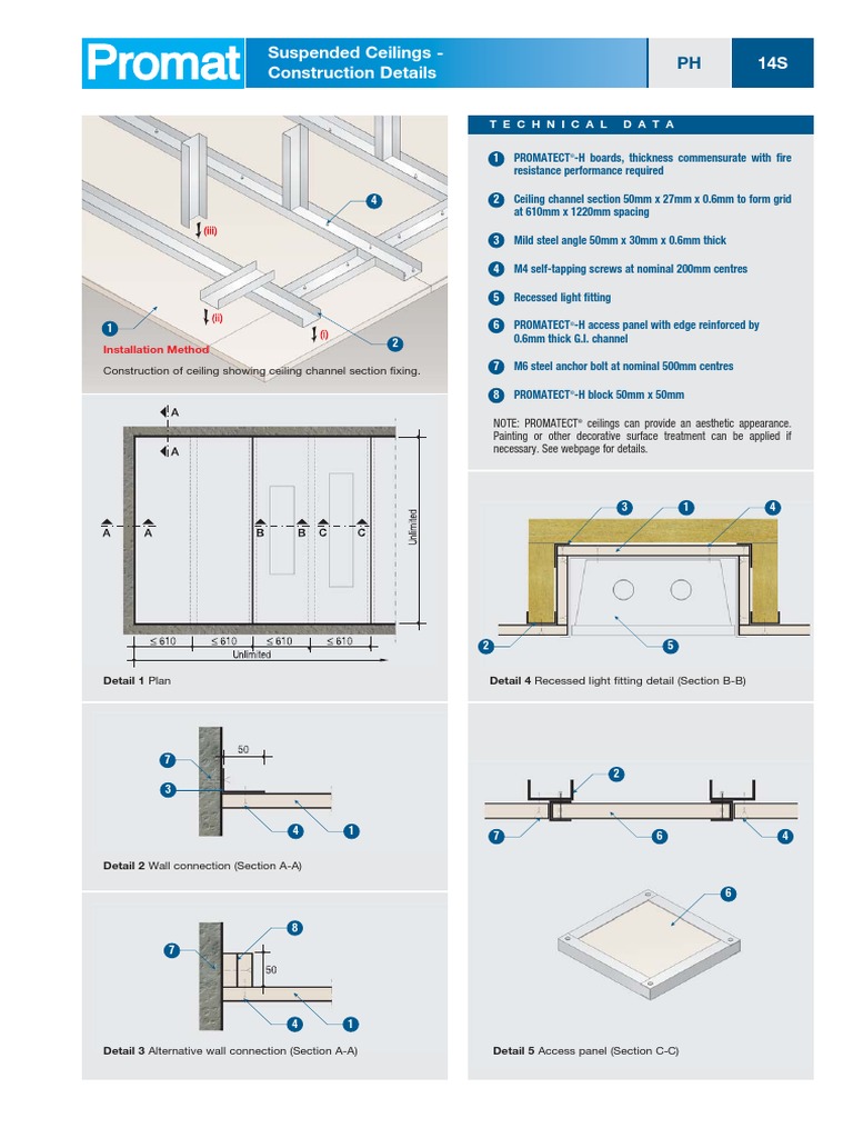 Construction Details and Installation Methods for Suspended Ceilings ...