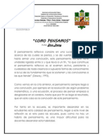 Reporte de Lectura Como Pensamos de La Profa. Lucy