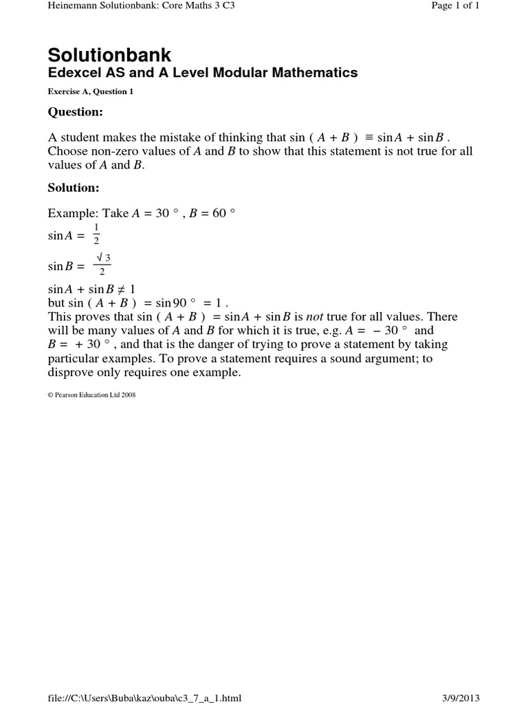 Ch7 Sine Trigonometric Functions