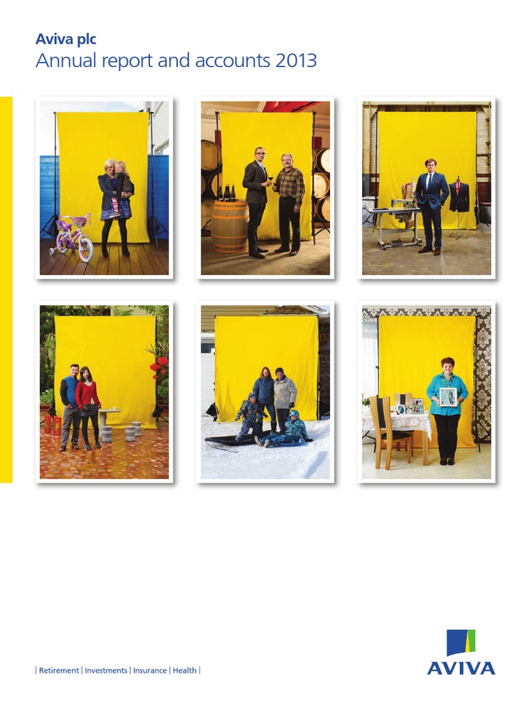 Aviva PLC Annual Report and Accounts 2013 PDF Insurance Dividend