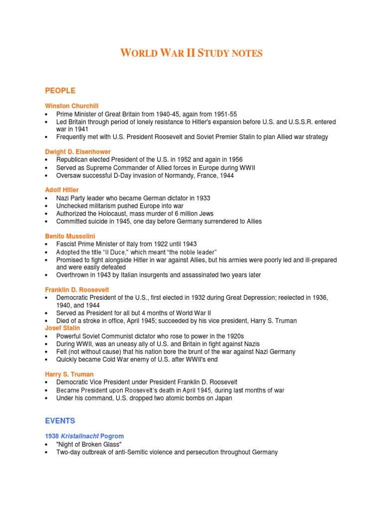world war ii study notes World War II Allies Of World War II