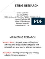 Marketing Research Design and Methods