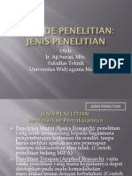 JENIS PENELITIAN
