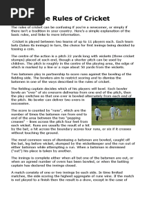 Rules of Cricket