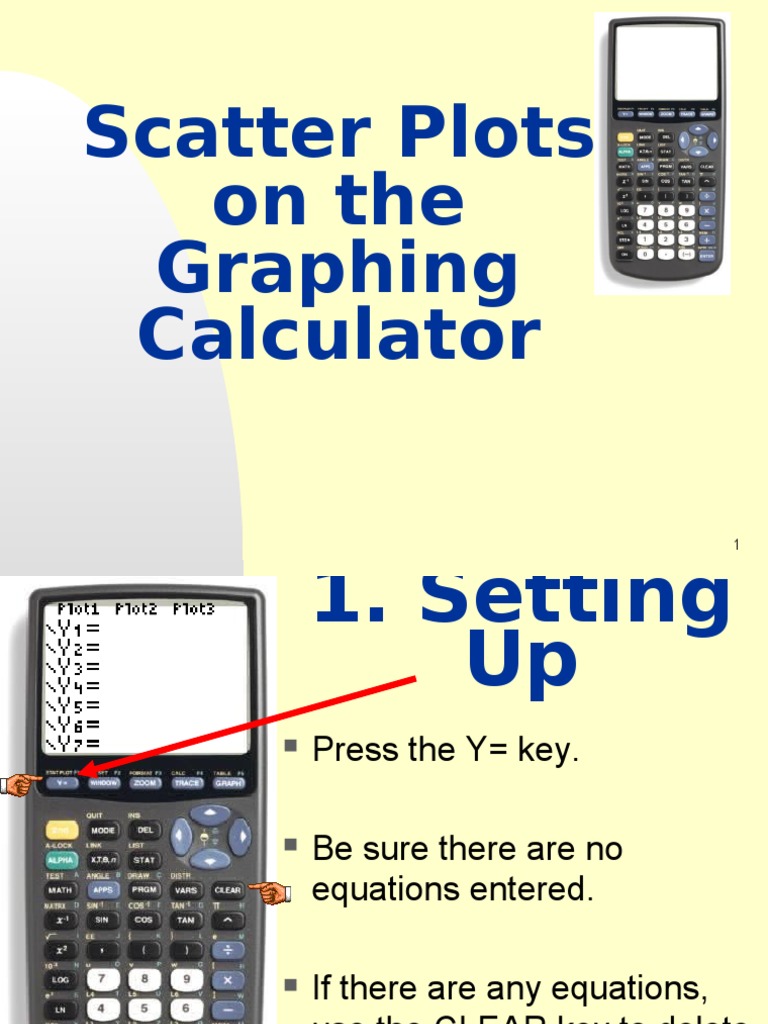 Scatter Plots On The Graphing Calculator PDF Software Computing