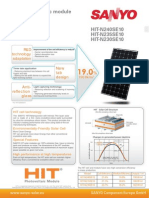 Celdas Fotovoltáicas. SANYO HIT SE10