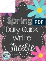 FREEBIEWriting Spring Quick Writes Writing Practicefor Primary Grades