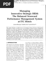 Download the balanced scorecard performance management system at itc hotels by achmadtaba SN22414774 doc pdf