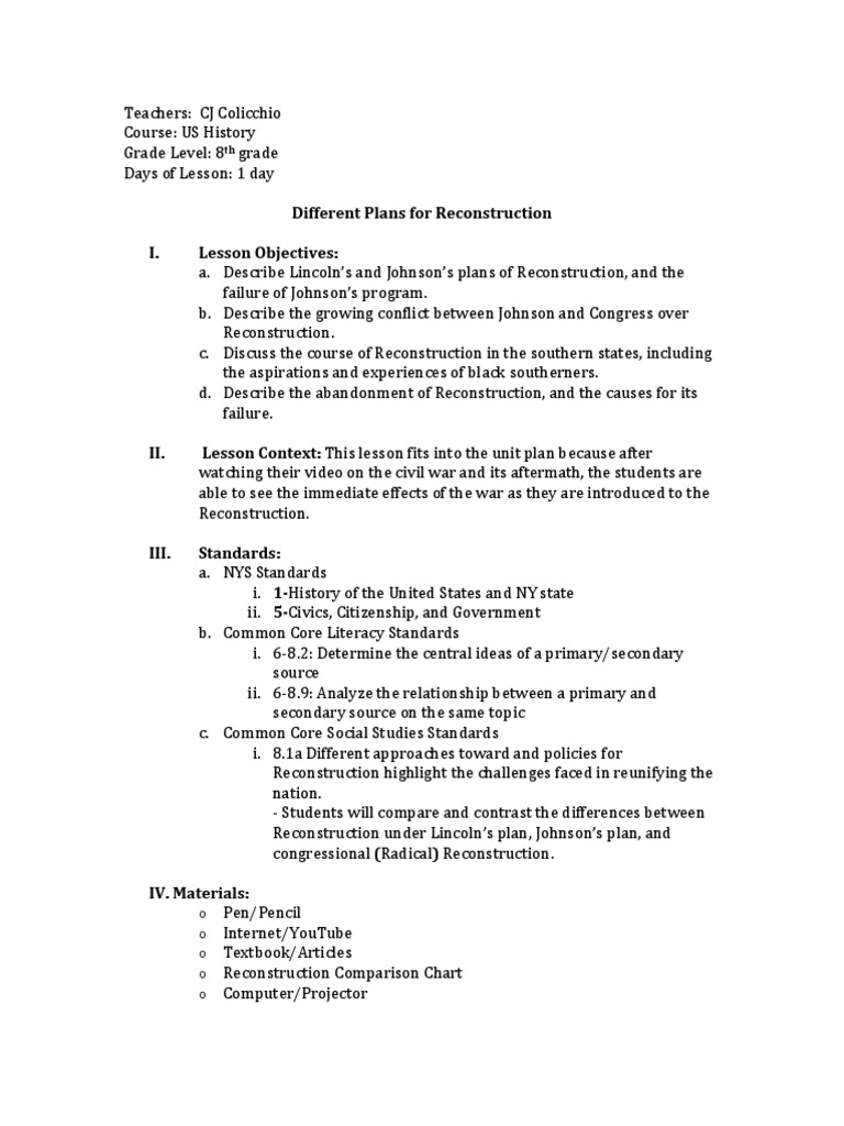 worksheet Reconstruction Worksheets reconstruction unit day 3 update era educational assessment