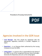 Agencies Involved in The GDR Issue