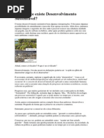 Realmente Existe Desenvolvimento Sustentável