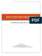 Employee Empowerment Outline For Sponsors