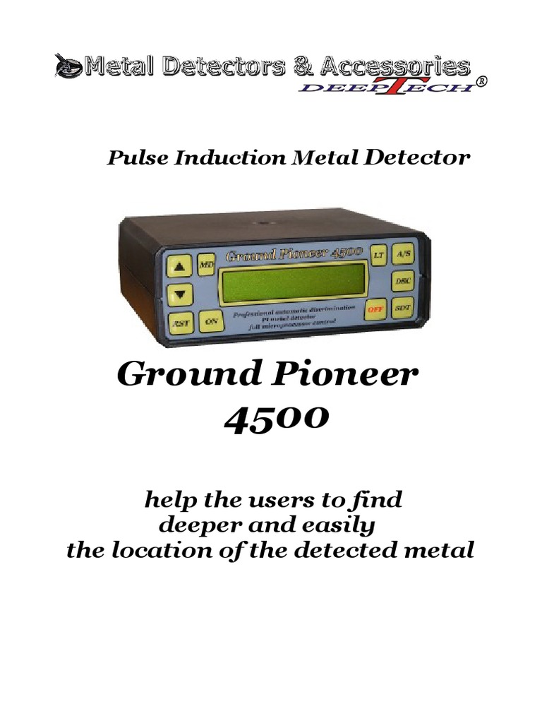 Ground Pioneer 4500 English Metal Detector