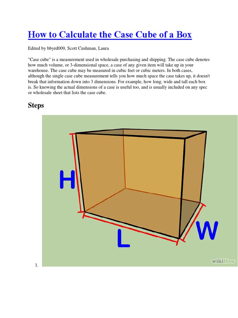 How to Calculate Case Cube of a Box | PDF | Cargo | Services (Economics)