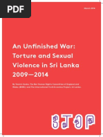 An Unfinihsed War. Torture and Sexual Violence in Sri Lanka 2009-2014 0