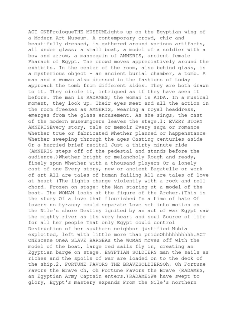 Aida Script | PDF | Poetry